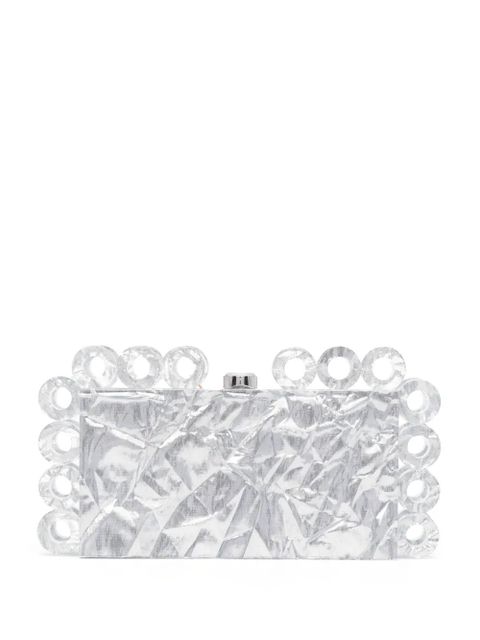 Cult Gaia Harlow chunky-crystal clutch bag - Silver - zdjęcie produktu nr 1