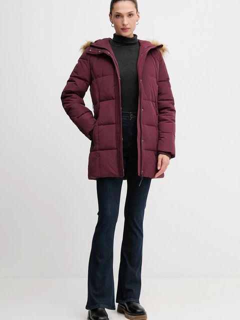 Pepe Jeans kurtka kolor bordowy zimowa PL4024336