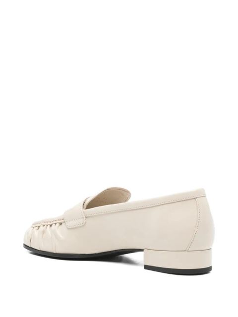 Prada ruched flat loafers - Neutrals - zdjęcie produktu nr 2