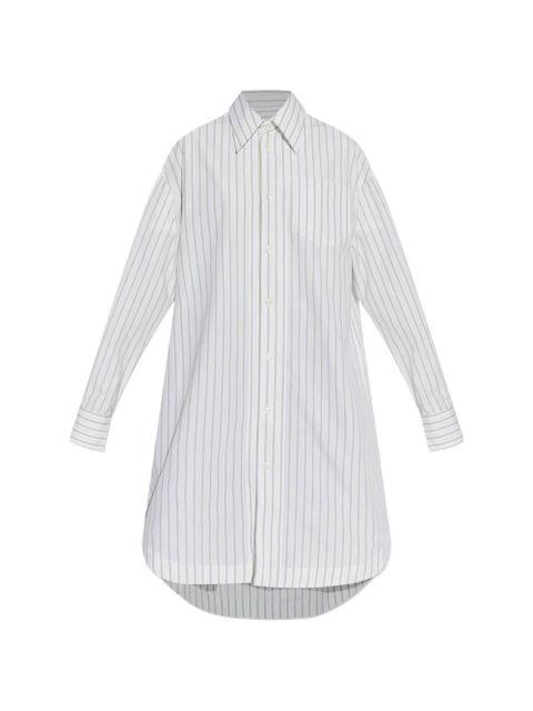 AMI Paris striped cotton shirt dress - White - zdjęcie produktu nr 1