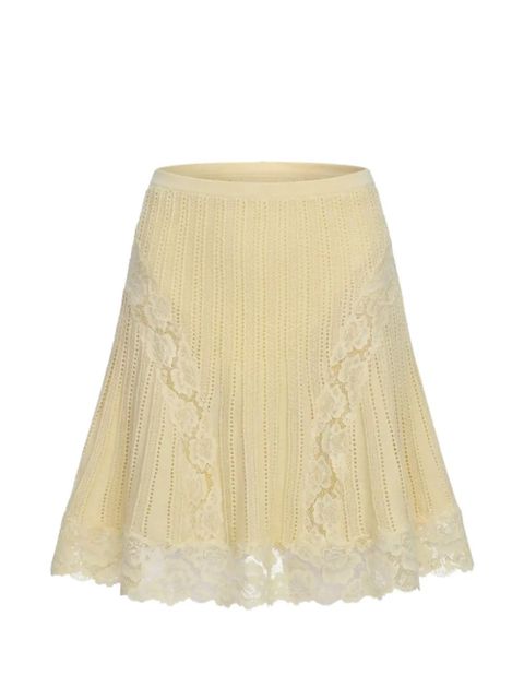 Self-Portrait lace skirt - Yellow - zdjęcie produktu nr 1