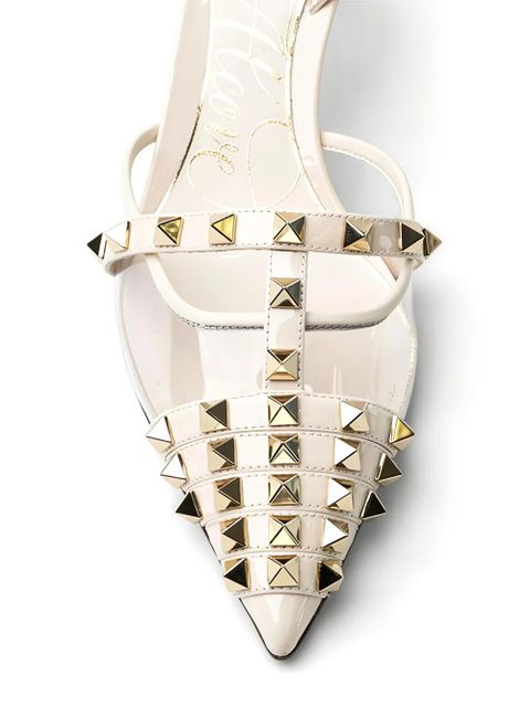 Valentino Garavani studded-embellishment sling-back pumps - White