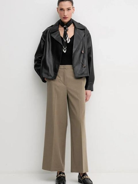 Pepe Jeans kurtka skórzana GRETA kolor czarny przejściowa PL402527