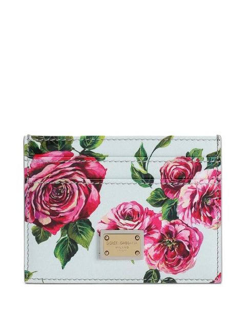 Dolce & Gabbana floral-print cardholder - White - zdjęcie produktu nr 1