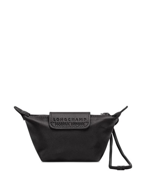 Longchamp embossed leather pouch - Black - zdjęcie produktu nr 2