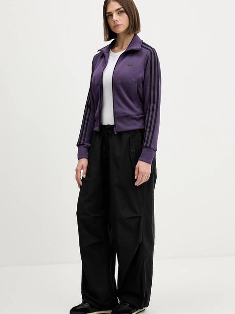 adidas Originals bluza Firebird damska kolor fioletowy z aplikacją JY2615