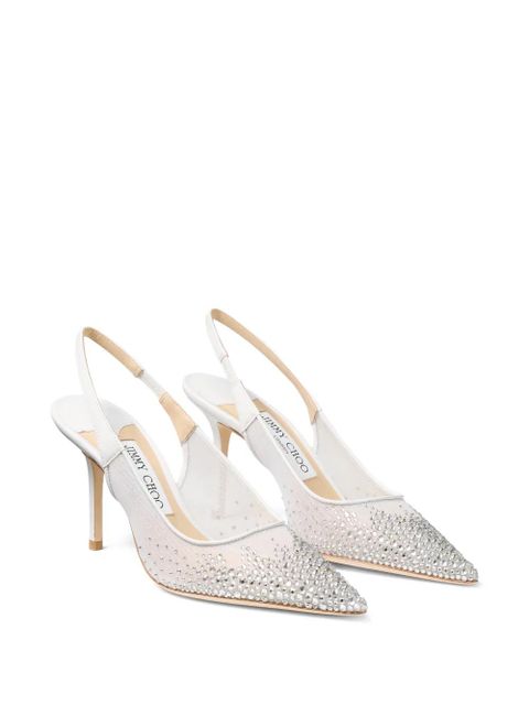 Jimmy Choo Love crystal-embellished pumps - White - zdjęcie produktu nr 2