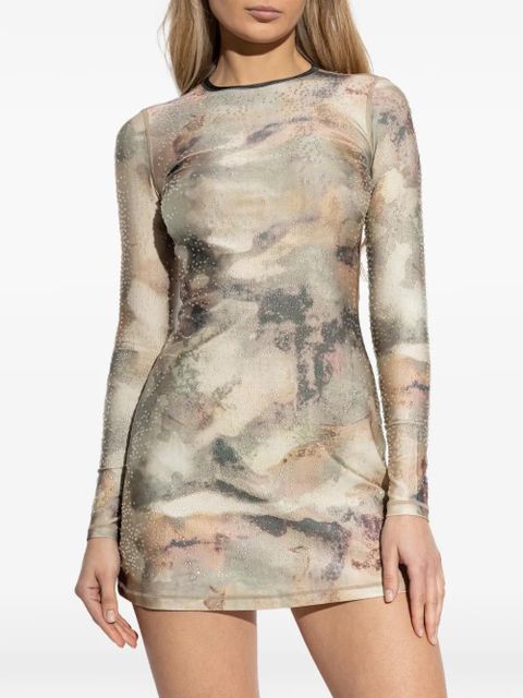 Diesel D-Uplo long-sleeve mini dress - Neutrals