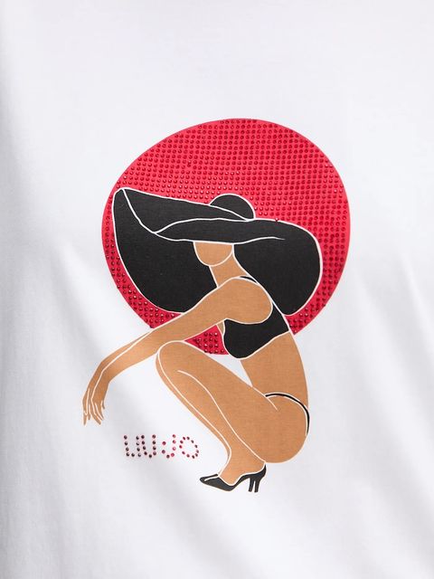 Liu Jo t-shirt damski kolor biały VA5153.JS003