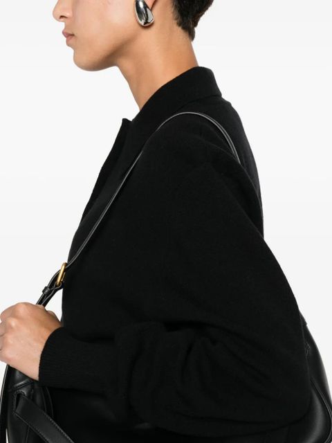 Róhe knitted polo top - Black