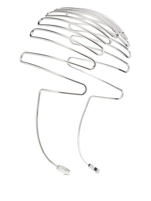 Diesel Volt-D curved-line metal headband - Silver - zdjęcie produktu nr 1