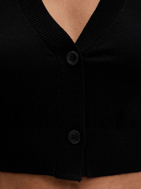 Silvian Heach kardigan LIKOPIO damski kolor czarny lekki GPA25383CD