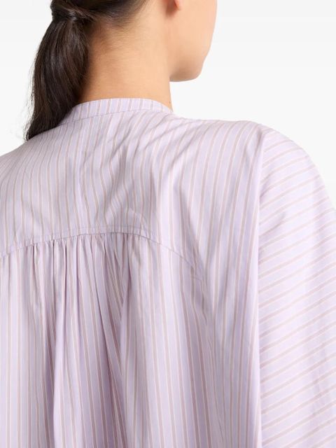 Yves Salomon striped midi dress - Purple