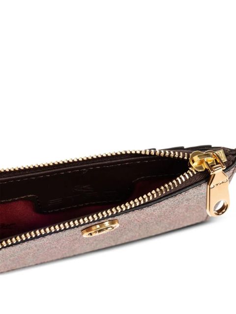 ETRO paisley-pattern card holder - Brown