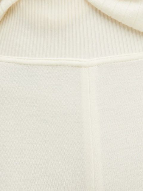 Luisa Spagnoli spodnie wełniane damskie kolor beżowy szerokie high waist 541830