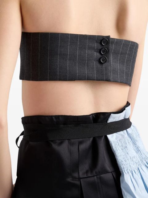 Prada pinstripe wool bandeau top - Grey