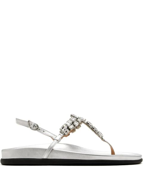 Ancient Greek Sandals Katerina crystal-embellished slingback sandals - Silver - zdjęcie produktu nr 1