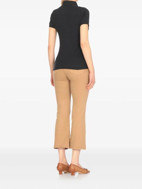 Barbour six-button embroidered-logo polo shirt - Blue