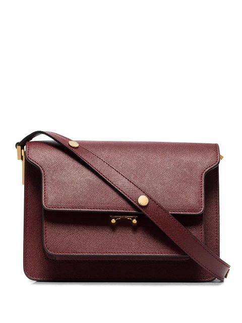 Marni Trunk medium leather shoulder bag - Red