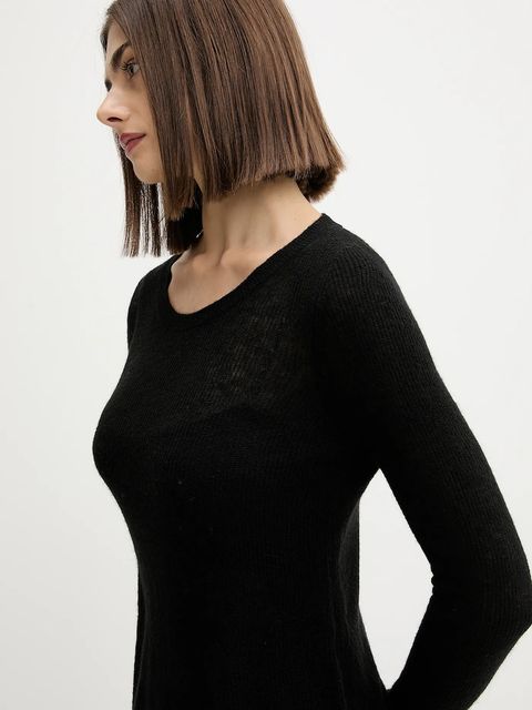 Desigual sukienka KALA kolor czarny midi rozkloszowana 25WWVK25