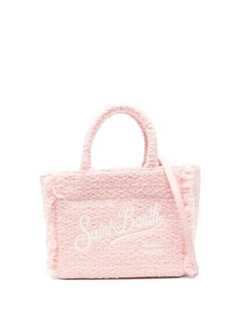 MC2 Saint Barth medium Collete tweed fringed embroidered tote bag - Pink - zdjęcie produktu nr 1