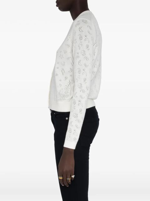 Zadig&Voltaire Manala patterned cardigan - White