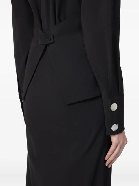 Sportmax button-cuff shirred dress - Black