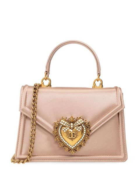 Dolce & Gabbana small Devotion satin tote bag - Pink - zdjęcie produktu nr 1