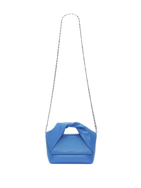 JW Anderson medium Twister leather shoulder bag - Blue