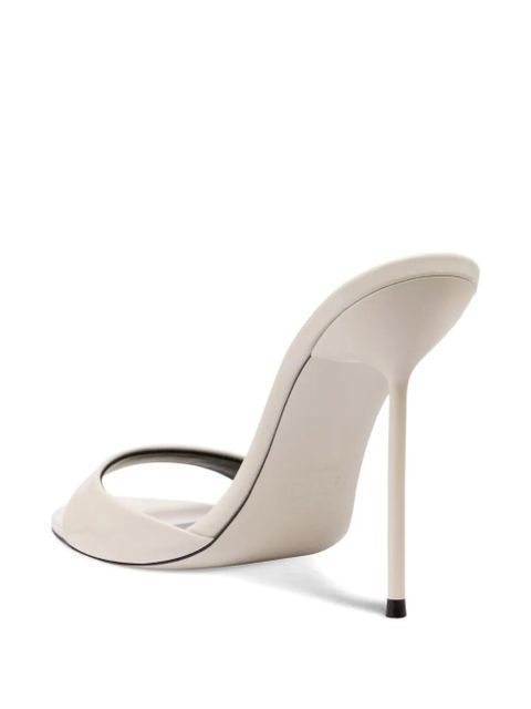 Paris Texas 105mm Lydia mules - White