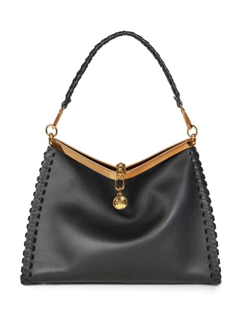 ETRO large Vela leather shoulder bag - Black - zdjęcie produktu nr 1