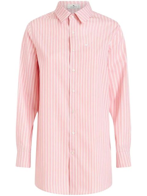 ETRO embroidered-logo striped shirt - Pink - zdjęcie produktu nr 1