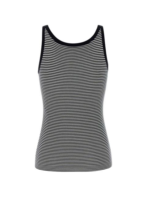 Prada striped embroidered silk tank top - Black - zdjęcie produktu nr 2