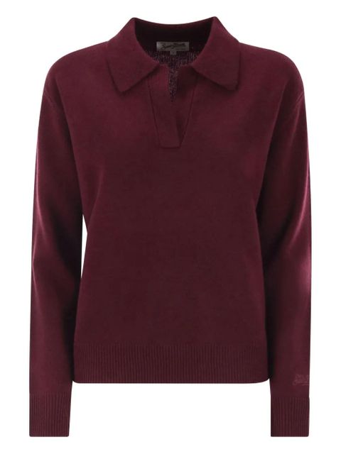 MC2 Saint Barth Eze polo-neck ribbed sweater - Red - zdjęcie produktu nr 1