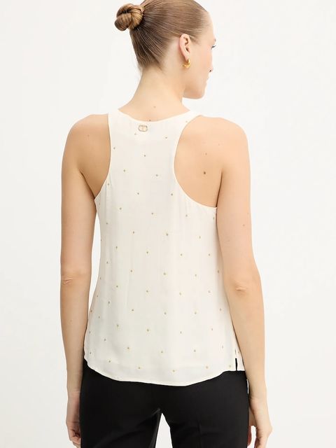 Twinset bluzka damska kolor beżowy wzorzysta 252TP2034 - zdjęcie produktu nr 2