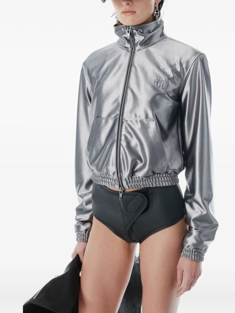 Alexander Wang satin track jacket - Silver