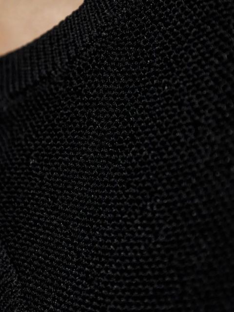 ETRO punched-detail crop top - Black