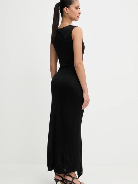 HUGO sukienka kolor czarny maxi dopasowana 50554034