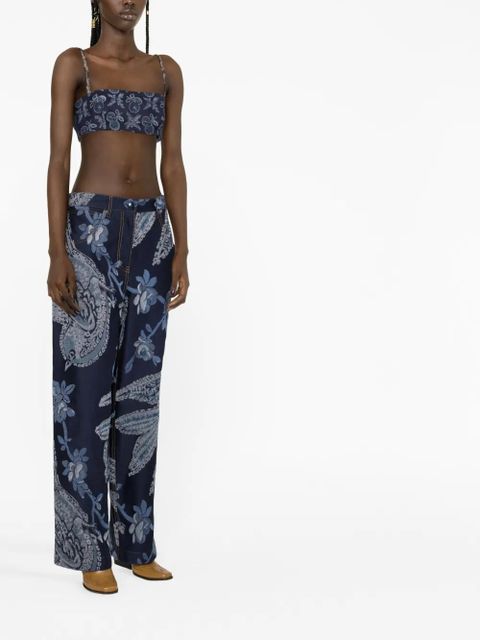 ETRO patterned-jacquard bralette - Blue