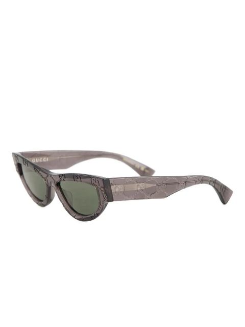 Gucci Eyewear GG monogram cat-eye sunglasses - Grey - zdjęcie produktu nr 2