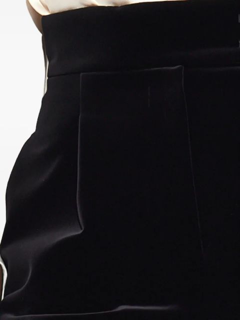 Max Mara pleated velvet trousers - Black