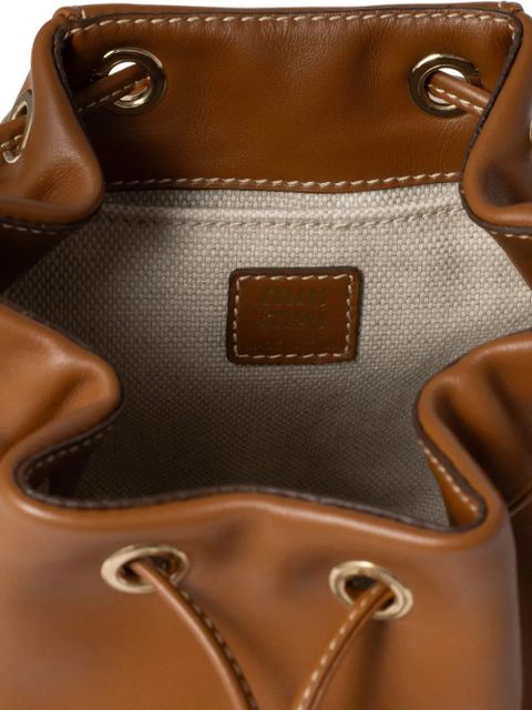 Miu Miu leather backpack - Brown
