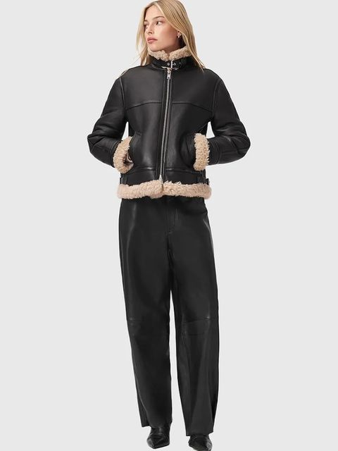 AllSaints kurtka skórzana LOREL damska kolor czarny W069LB