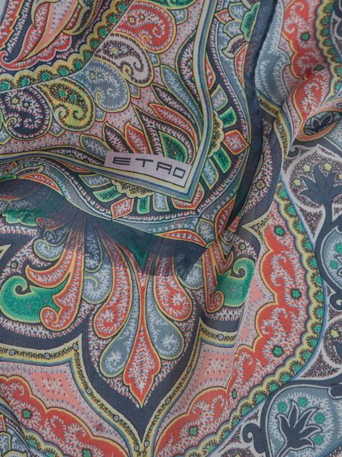 ETRO silk scarf - Blue - zdjęcie produktu nr 2
