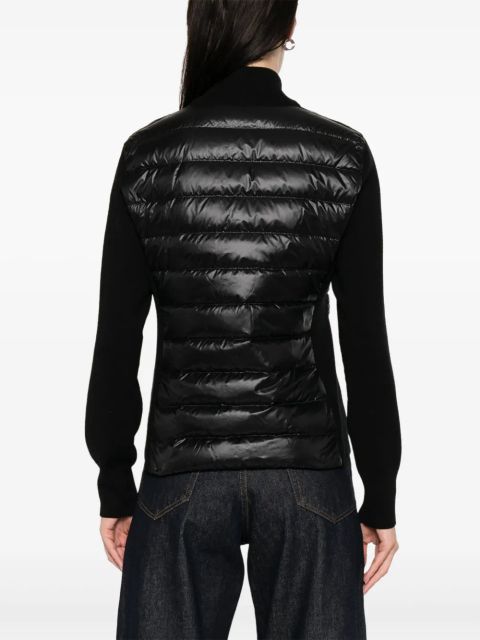 Moncler wool zip-up puffer jacket - Black