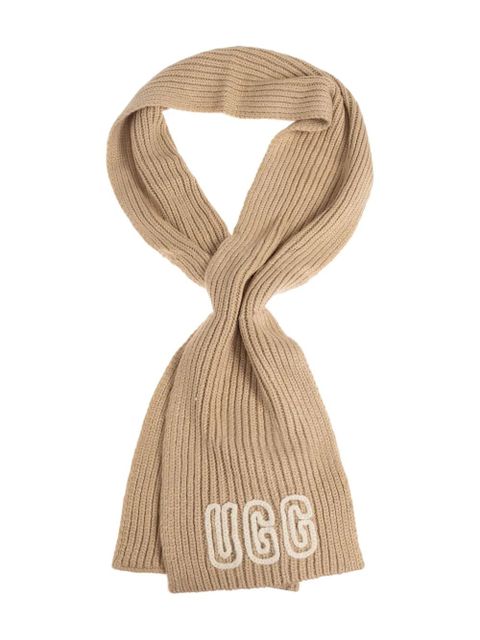 UGG ribbed logo scarf - Neutrals - zdjęcie produktu nr 1