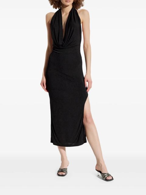 MISBHV cowl-neck midi dress - Black