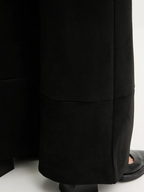 Bardot spodnie damskie kolor czarny dzwony high waist 58936PB4