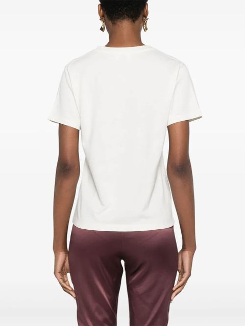 Saint Laurent logo-tag T-shirt - White