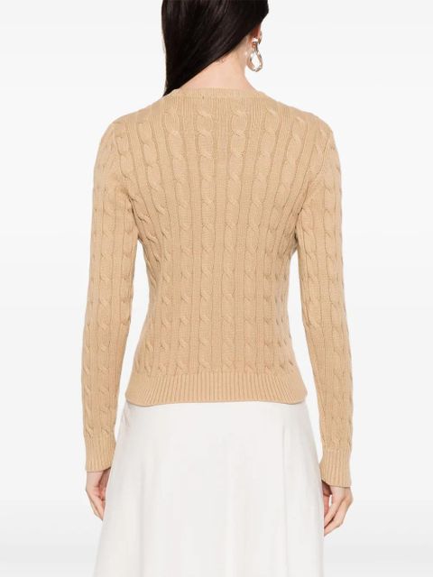 Lauren Ralph Lauren logo-embroidered cardigan - Neutrals